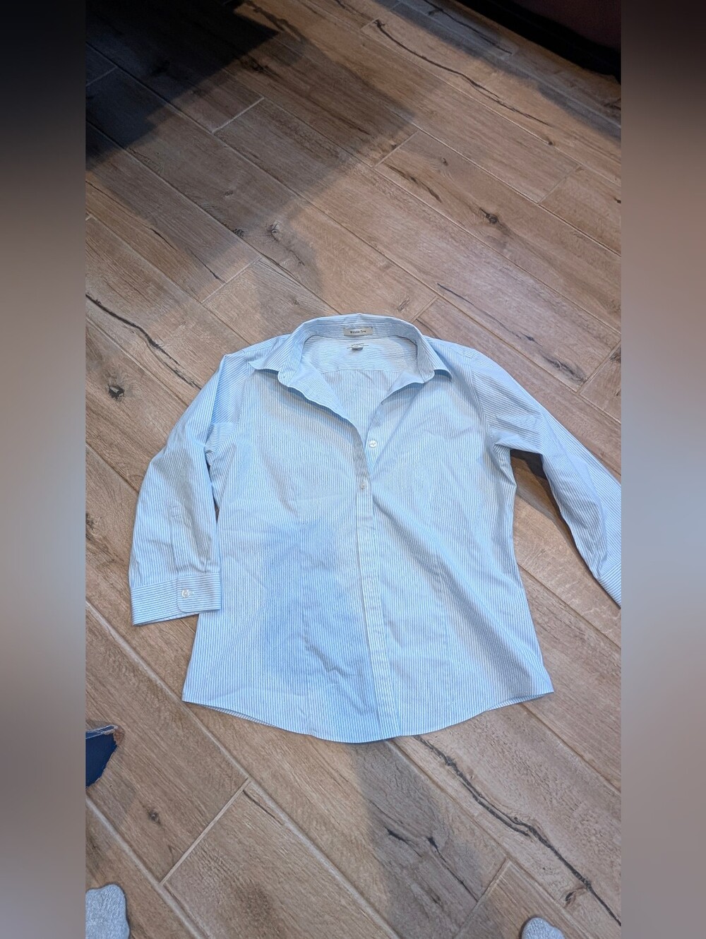 Light Blue Women's Button-Down Shirt-LL Bean